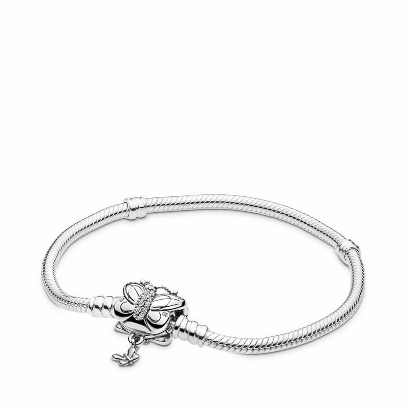 Pandora Decorative Butterfly Braclet Ireland - Sterling Silver/Cubic Zirconia - 154269SDJ